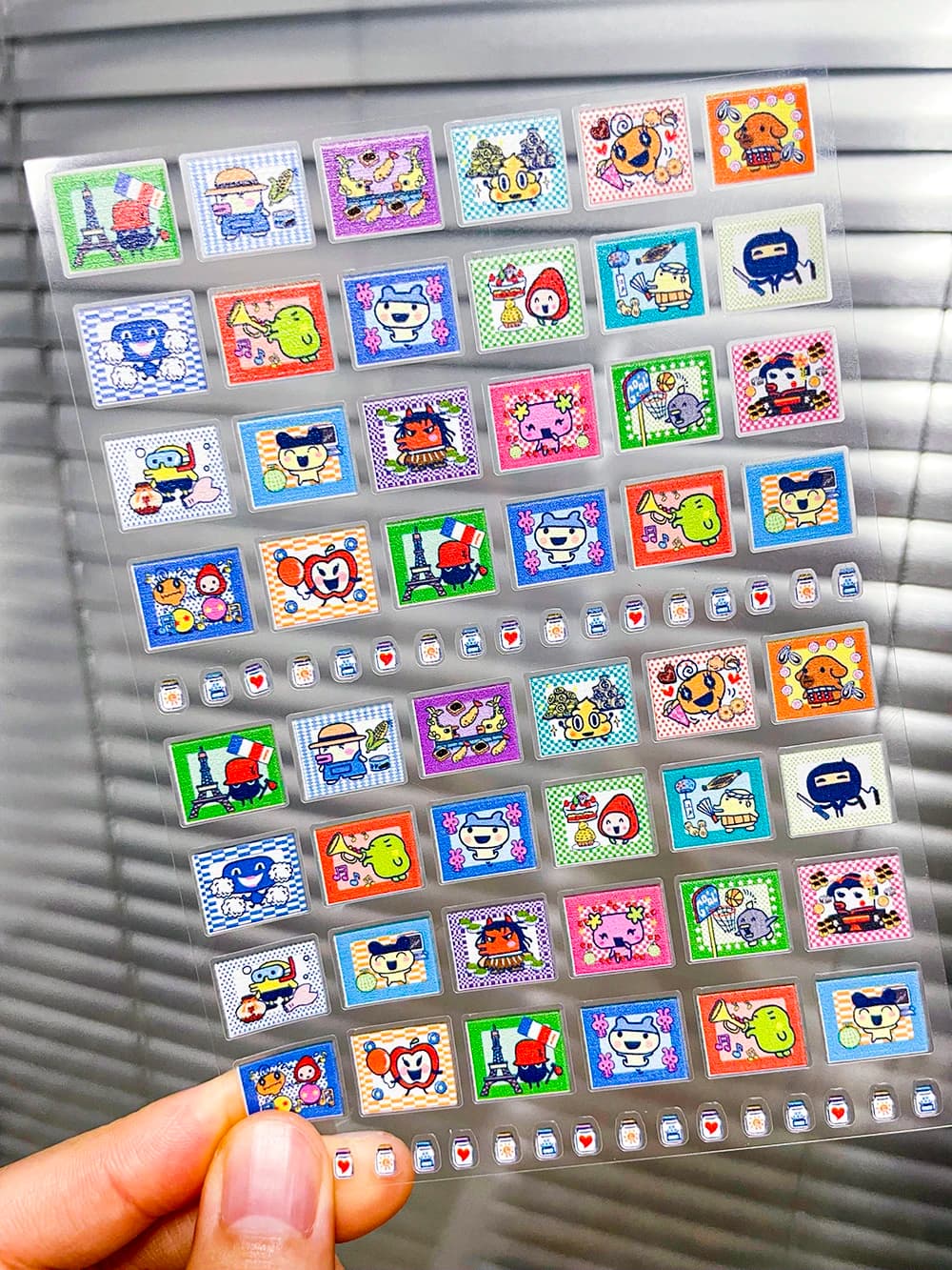 Kawaii Y2K Cute Pet Japanese Anime Self Adhesive Nail Sliders Pixel Style Mini Hand Account Diy Accessory Korean Nail Sticker - 5