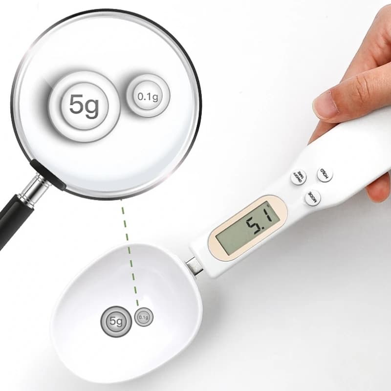 Weighing Spoon Scale Home Kitchen Tool Electronic Measuring Coffee Food Flour Powder Baking LCD Digital Measurement adjustable - 2