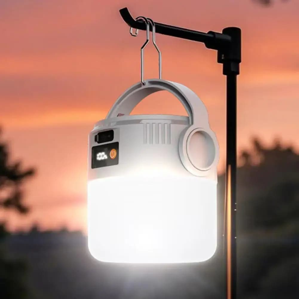 Outdoor Solar Camping Light Rechargeable LED Camping Light COB with Digital Display for Mountain Camping - 3