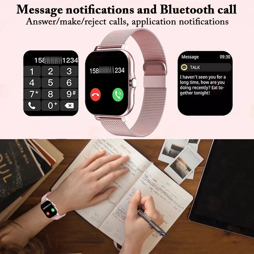 ساعة لاكساسفيت الذكية 2026 الجديدة - بلوتوث، شاشة لمس كاملة، مراقبة معدل ضربات القلب، رياضة ولياقة، هدية مثالية للرجال والنساء - 3