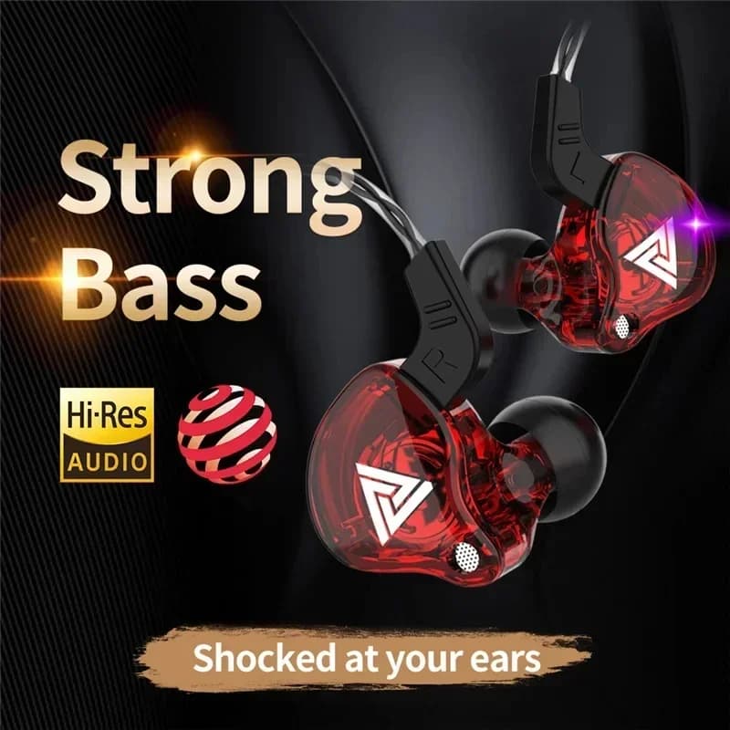 QKZ AK6 Wired Earphones 3.5mm In-Ear HiFi Bass Headphones with Mic Noise Cancelling Sport Gaming Headset for Phone PC Laptop - 6