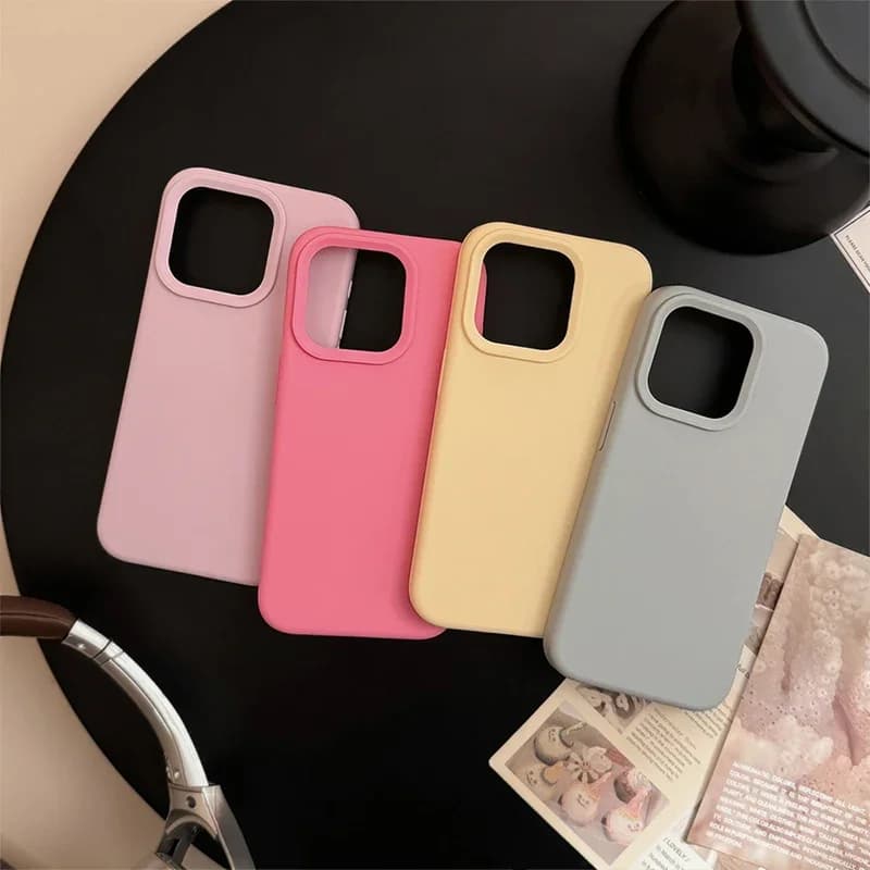 Dopamine-Inspired Silicone Solid Color Simple Fashion Phone Case for iPhone 17 Pro 16 Plus 16 Pro Max 15 14 13 12 11 Back Cover - 5