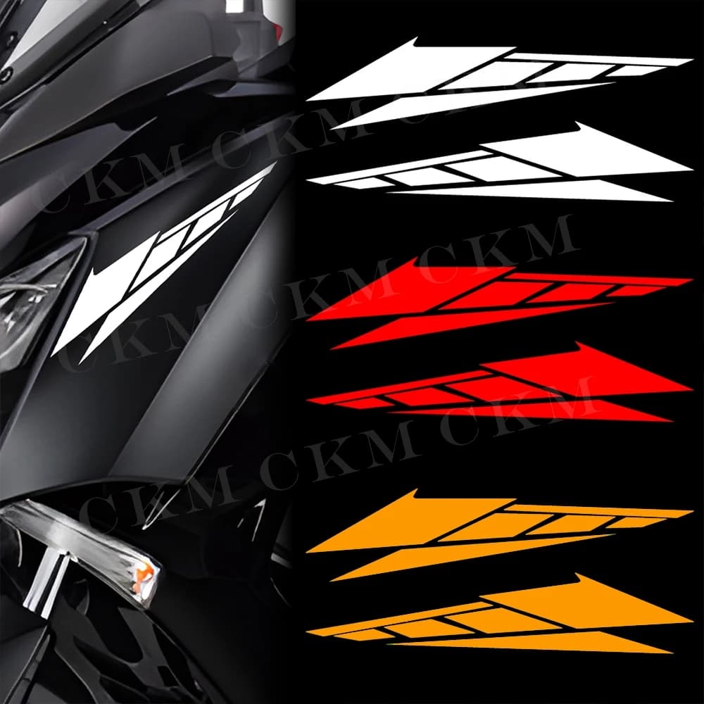 1 Pair Motorcycle Front Fender Self-adhesive Auto Body Anti-Scratch Waterproof Motorbike Car Decorative Sticker Moto Accessories - 2