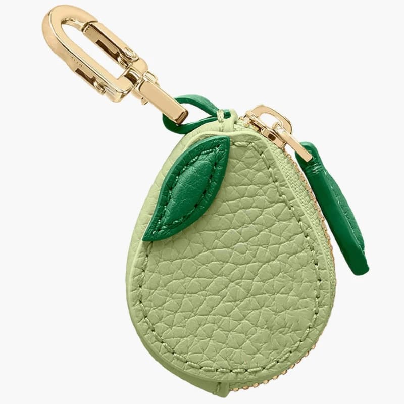 Cherry Blueberry Design Fruit Charm Coin Purse Microfiber Leather Cute Key Chain Mini Pouch Wallet Gift For Airtag Girl Women - 4