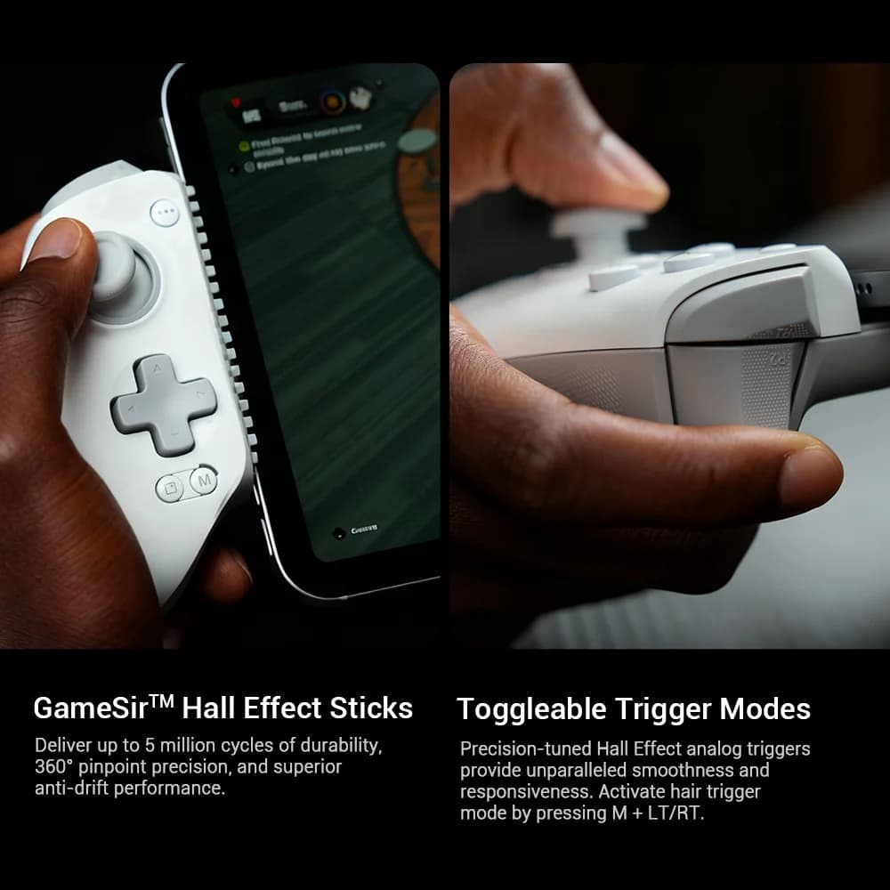 GameSir G8+ MFi Wired Mobile Gaming Controller for  iPhone, iPad, and Android  Hall Effect Joystick Trigger, 1000Hz Polling Rate - 4