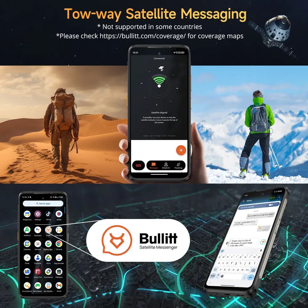 هاتف Ulefone Armor 23 Ultra 5G متين برسائل الأقمار الصناعية وشاحن 120 واط وكاميرا ليلية 64 ميجابكسل وذاكرة 24 جيجابايت + 512 جيجابايت وNFC بنظام أندرويد 13 - 2