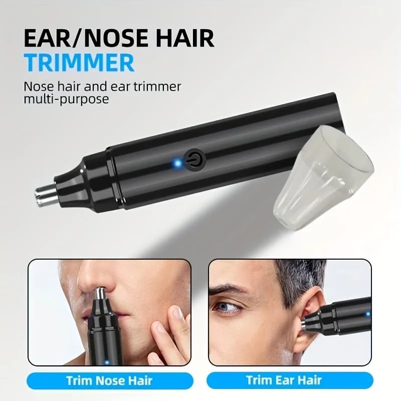Portable Electric Ear/Nose Hair Trimmer for Men Women USB Rechargeable Painless Eyebrow and Facial Hair Removal Washable  Shaver - 2