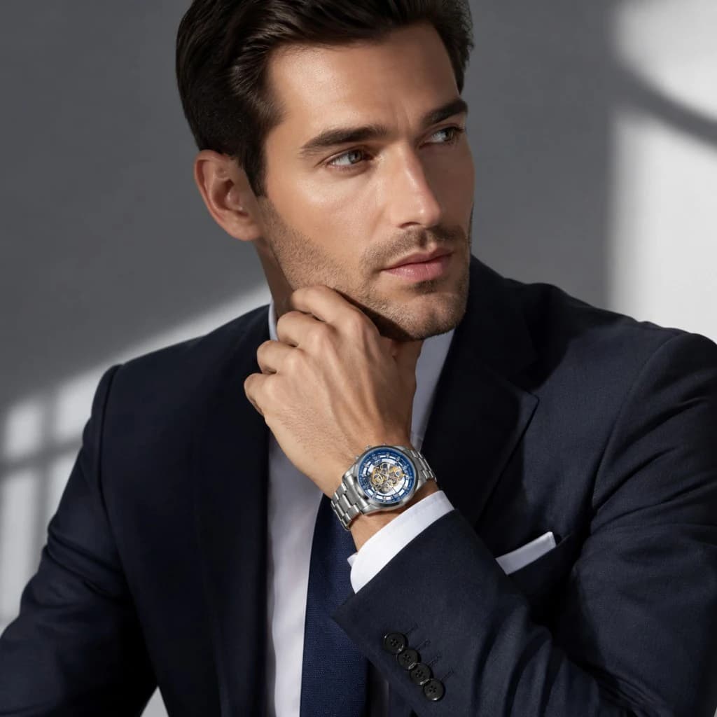 2026 LIGE Men Watch Skeleton Automatic Quartz Watch Gold Skeleton Vintage Man Watch Mens Watches Top Brand Luxury часы мужские - 5