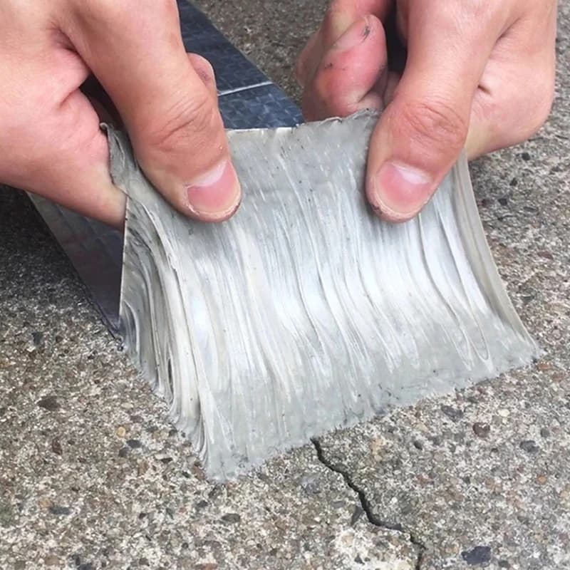 شريط مقاوم للماء ودرجات الحرارة العالية من رقائق الألومنيوم البوتيلي السميك، لإصلاح شقوق الجدران وحمامات السباحة والأسطح - 3