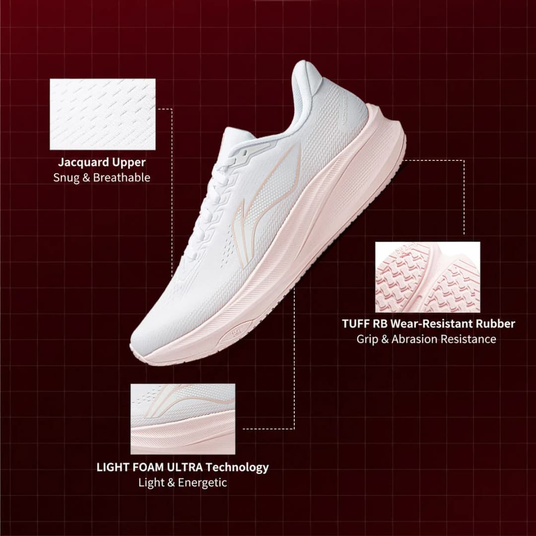 Li-Ning Women's RED HARE 9 Racing Running Shoes LIGHT FOAM ULTRA Breathable Stable Anti-slip LiNing Training Sneakers ARPW004 - 3