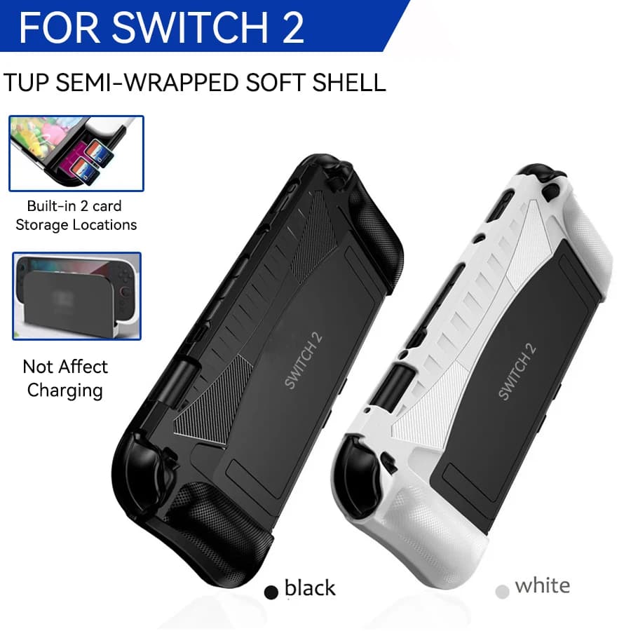 حافظة حماية مطورة لجهاز 2025 Switch 2، غلاف TPU مريح وعملي، حافظة حماية محمولة لجهاز NS Switch 2، ملحقات الألعاب