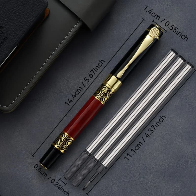 4pcs/set High Quality Luxury Ballpoint Pen Metal Elegant for School Office Christmas Father's Day Mother's Day Birthday Gifts - 6
