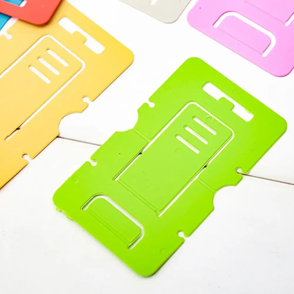 5 قطع حامل جوال قابل للطي، حامل بطاقات محمول وعام، منظم حامل جوال من البلاستيك - 4