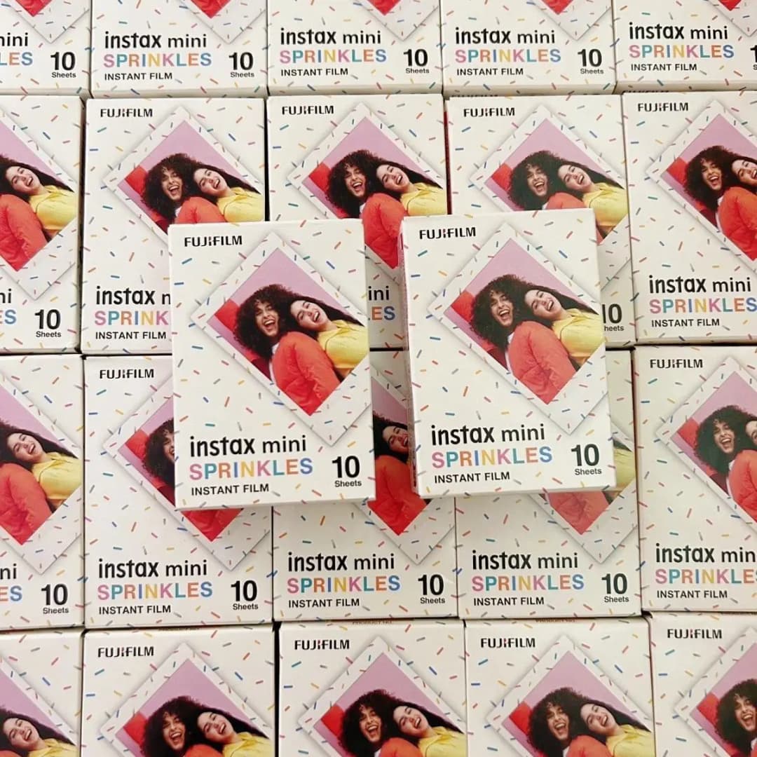 Fujifilm Instax Mini Film Exposures Papers SPRINKLES Color Design 10-50 Sheets for Fuji mini 12 Film Camera 11/40/9/8/7/70/90