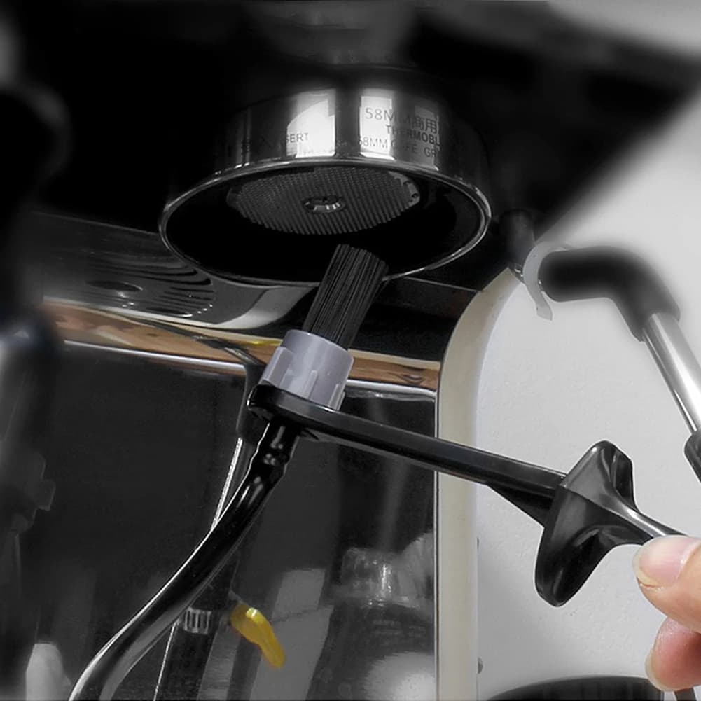 فرشاة تنظيف بخار آلة القهوة 5-1 قطعة فرشاة تنظيف آلة الإسبريسو رأس شطف القهوة أداة بارستا - 3