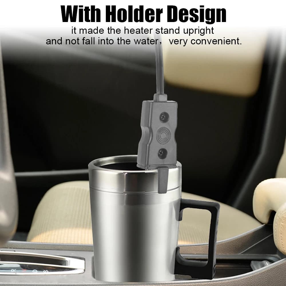 سخان غمر للسيارة بقوة 120-140 واط - سخان كهربائي آمن للشاي والماء والقهوة والحليب - 3