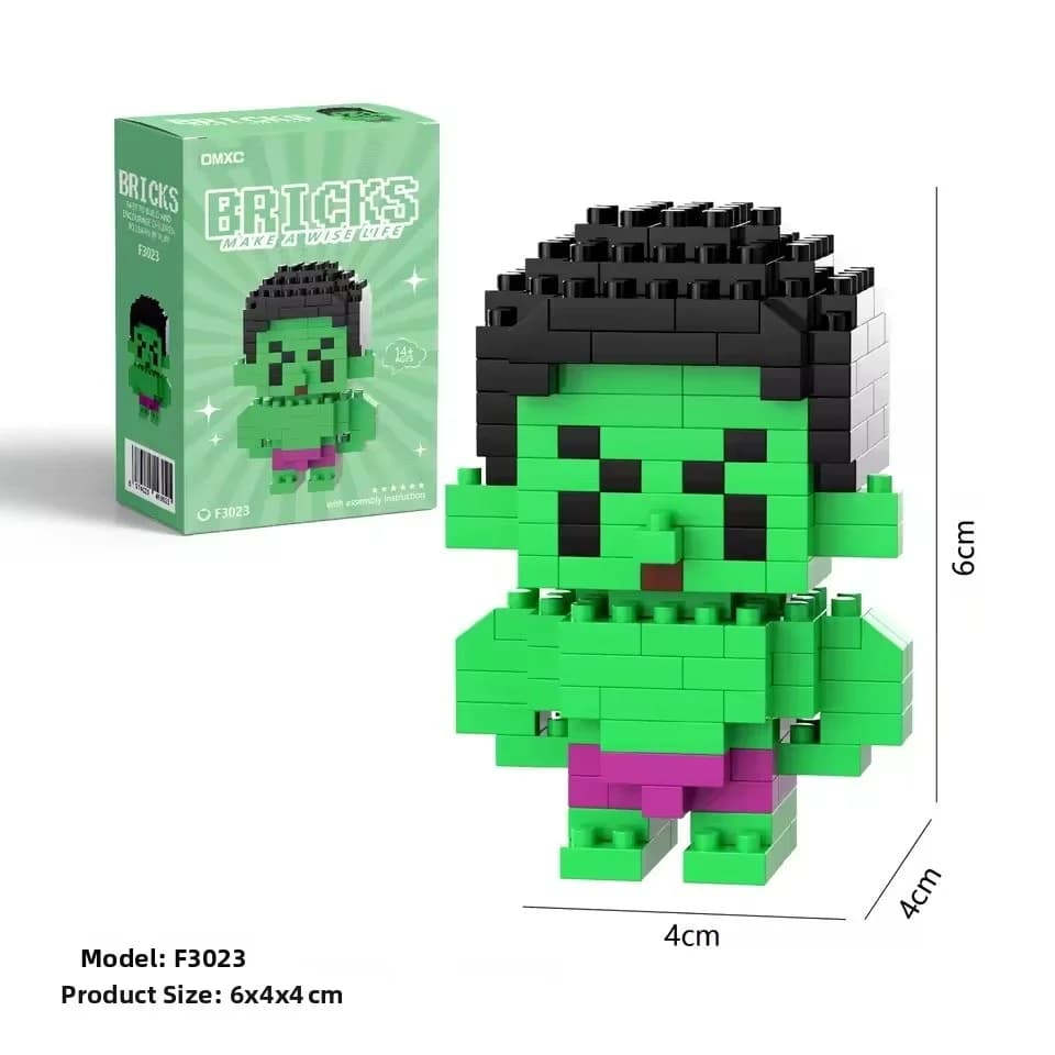 Superhero character building blocks set-Batman Spider-Man Hulk Venom Deadpool suitable for children Creative toy gift. - 3