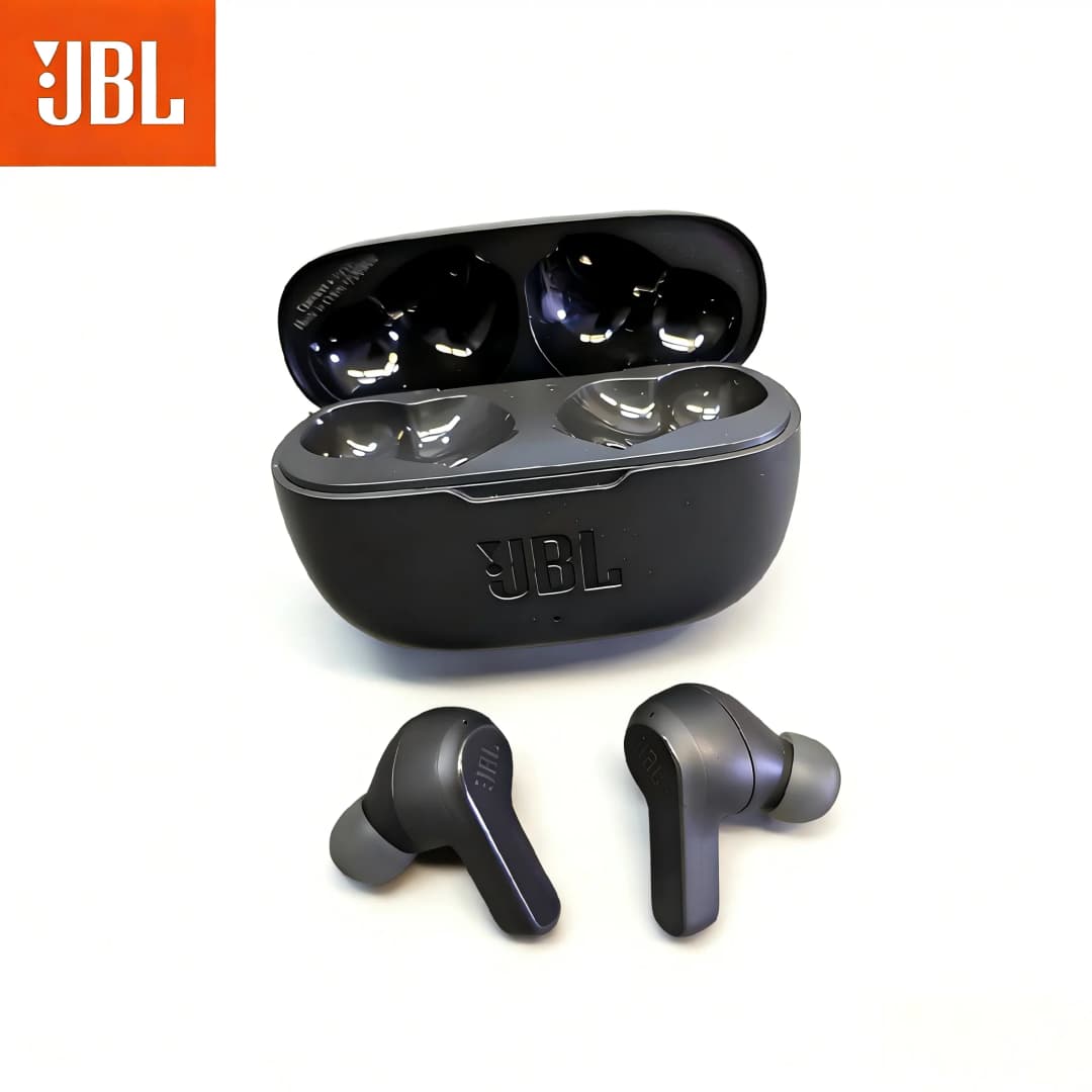 سماعات بلوتوث لاسلكية JBL Wave 200 مع صوت ستيريو وسماعات رأس بتقنية MiC