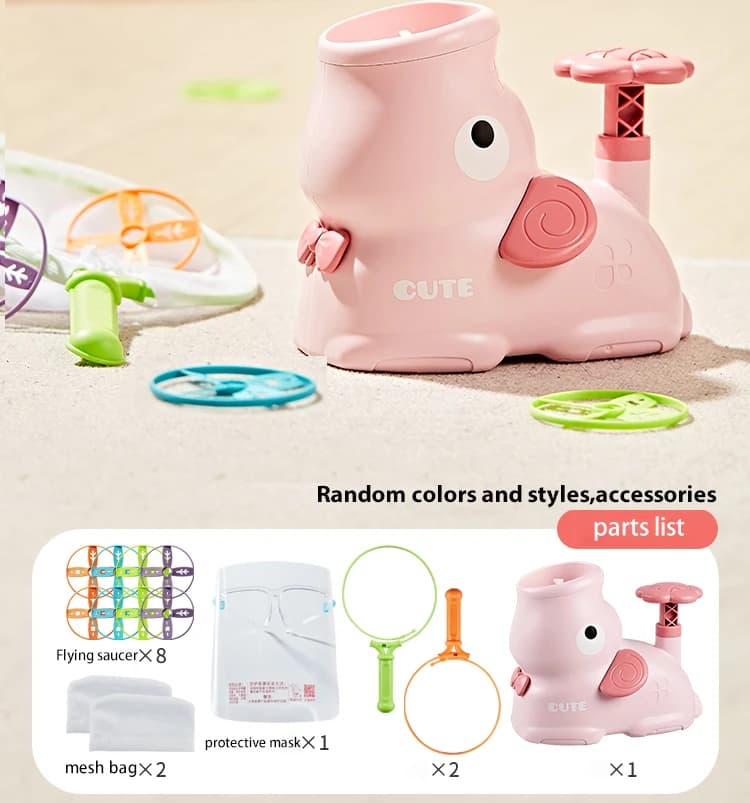 خطوة القدم على القرص الطائر قاذفة الصواريخ الهوائية الصحن القفز الرياضة لعبة الفيل بطة نمط المروحة في الهواء الطلق حديقة ألعاب أطفال - 6