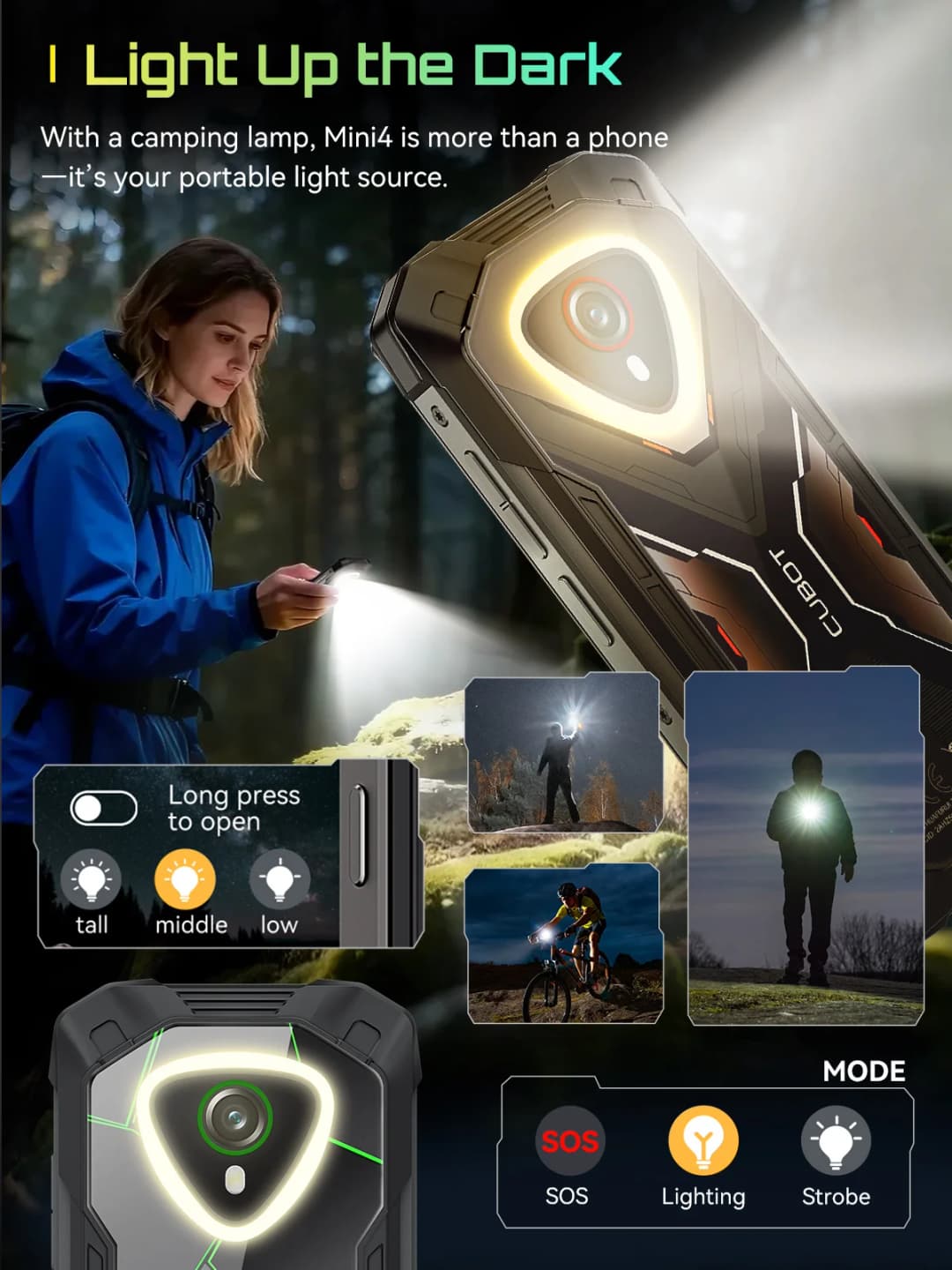 هاتف ذكي صغير كوبوت KingKong MINI 4 بنظام Android 15، شاشة 4.7 بوصة بمعدل تحديث 90 هرتز، بطارية 4700 مللي أمبير، ذاكرة تصل إلى 20 جيجابايت رام + 256 جيجابايت، يدعم NFC - 5