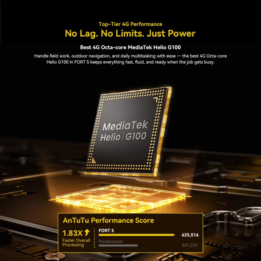 هاتف Blackview FORT 5 الذكي، شاشة 6.78 بوصة HD+ IPS، معالج MediaTek بذاكرة 12 جيجابايت + 256 جيجابايت، كاميرا 108 ميجابكسل، بطارية 5000 مللي أمبير، هاتف متين للاستخدام الخارجي - 6