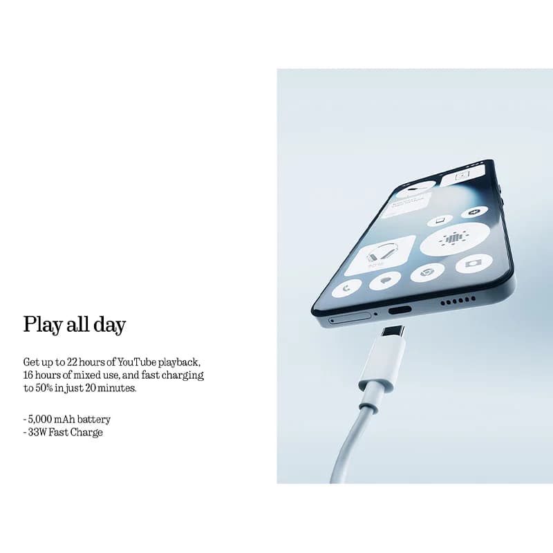 Nothing Phone (3a) Lite 5G NFC 6.77" Flexible AMOLED 120Hz MTK Dimensity 7300 Pro 5G 50MP+16MP 5000mAh/33W Global version - 3