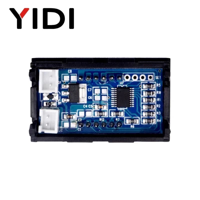 مقياس حرارة رقمي 0.56 بوصة DC 5-12V بشاشة LED حمراء زرقاء خضراء مع مجس لقياس درجة الحرارة في السيارة أو الحاضنة أو حوض السمك - 5