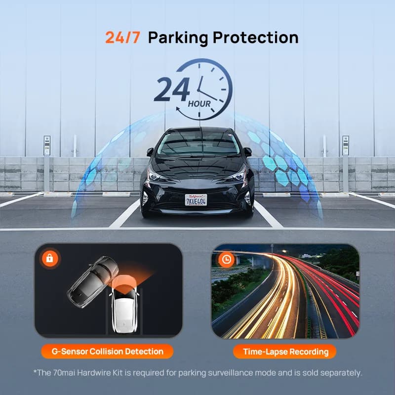 70mai A810Lite 4K Dash Cam HDR Supercapacitor 4G LTE Remote Control WiFi APP  Voice Control G-sensor Loop Recording Car Dvr - 5