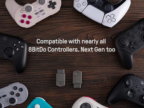 محول 8BitDo Retro Receiver لـ Saturn، Windows 11/ 12، متوافق مع Xbox Series، Xbox One، Switch Pro، وحدة تحكم PS5، PS4 - 4