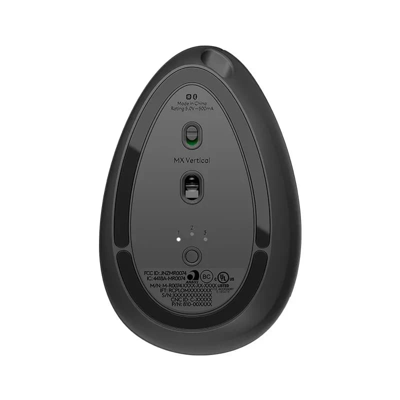 ماوس Logitech MX Vertical اللاسلكي – تصميم مريح يقلل من إجهاد العضلات، نقل المحتوى بين 3 أجهزة كمبيوتر تعمل بنظام Windows وApple - 4