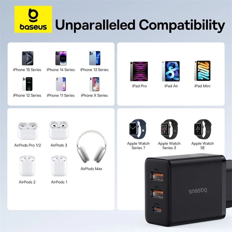 Baseus 30W USB Type C Charger Phone Charger PD Quick Charge For iPhone15 14 13 12 Pro Max QC3.0 Fast Charging For Samsung Xiaomi - 6