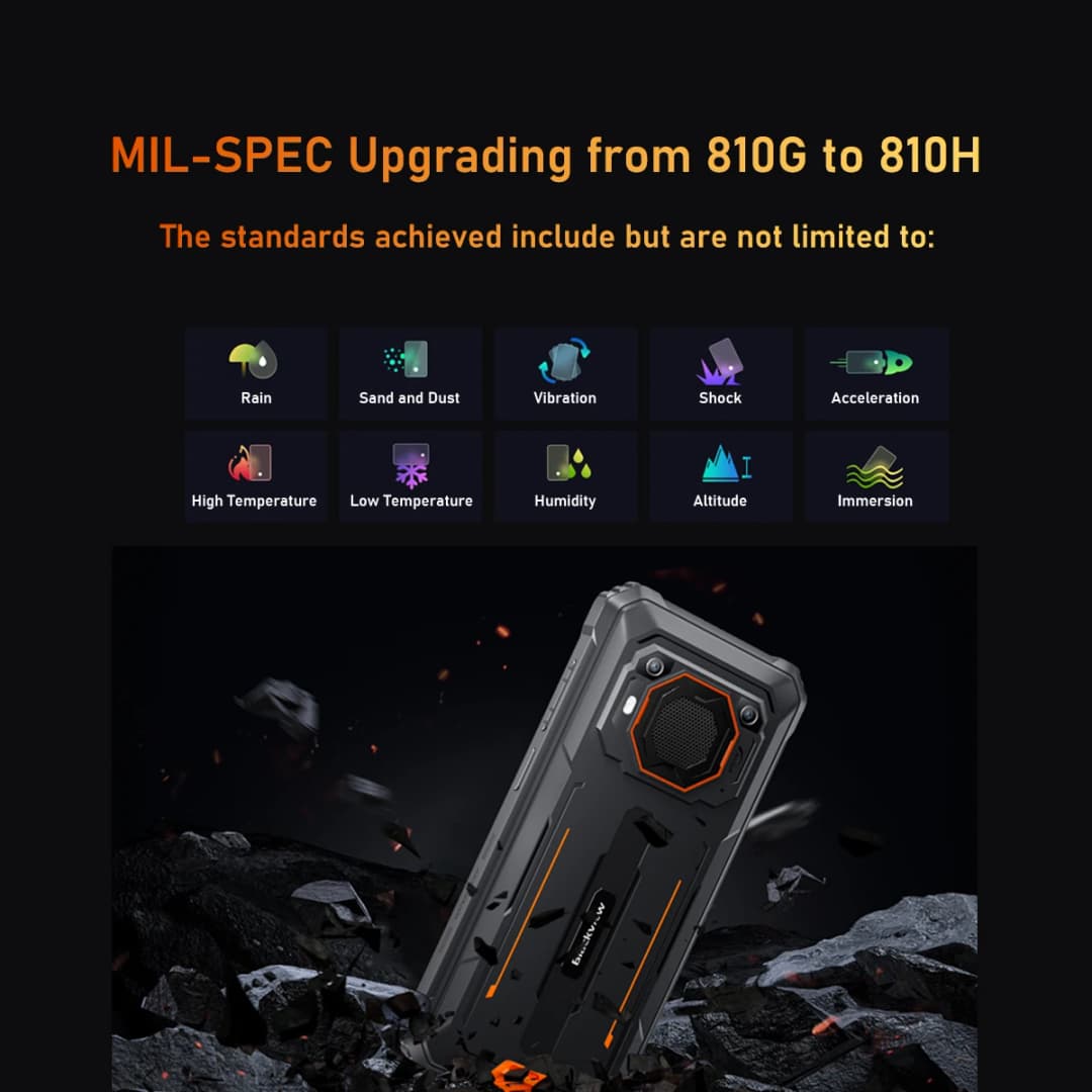 Blackview BV6200 Pro Rugged Smartphones 6.56''HD Waterproof Telephone Portable 13000mAh Battery 6GB+128GB Smartphone Android 13 - 4