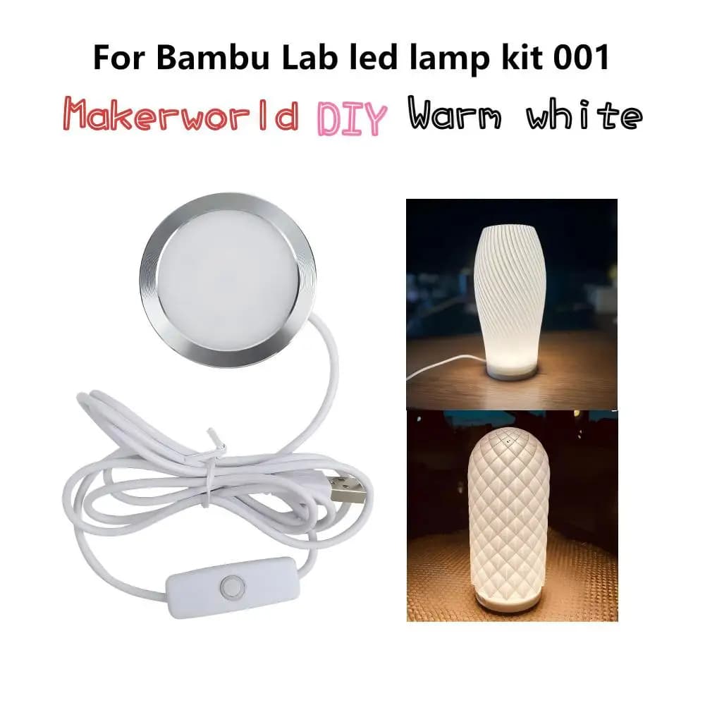 مجموعة DIY لطباعة 3D من Bambu Lab، ماوس بلوتوث من الخيزران، مصباح LED، مكونات ساعة ولعبة بندقية، قطع طابعة 3D