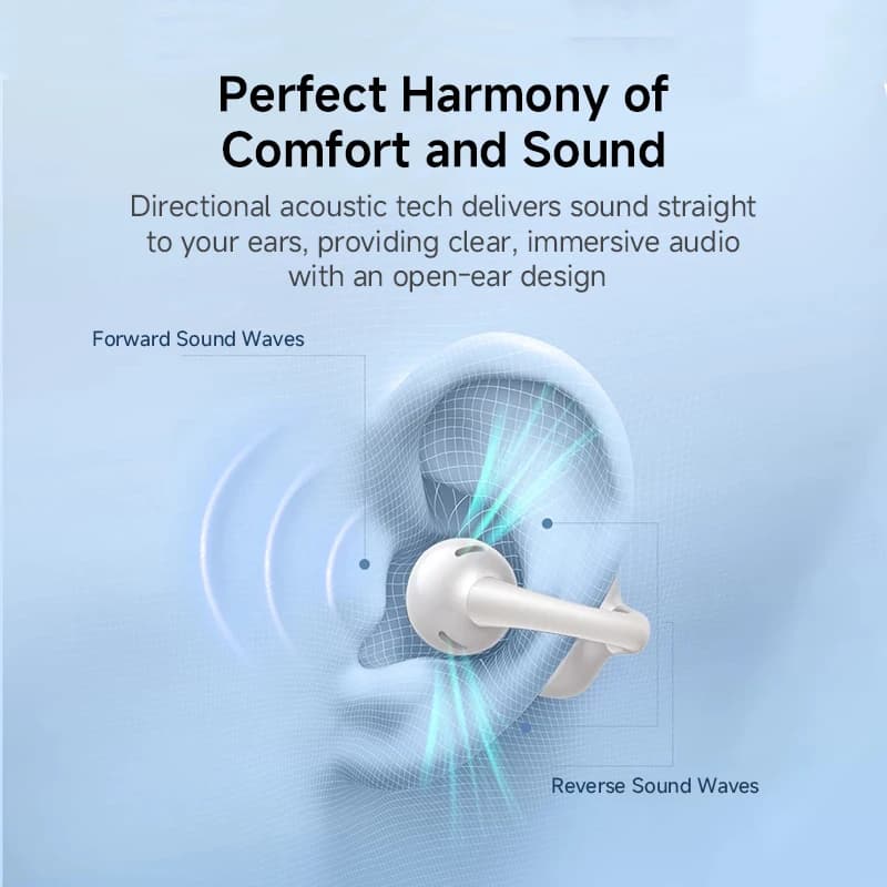 سماعات أذن بلوتوث مفتوحة Edifier Comfo Q، لاسلكية، مشبك أذن رياضي، مقاومة للماء IP54، مكالمات واضحة، وقت تشغيل 32 ساعة - 4