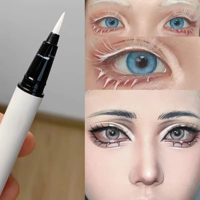 كحل هلام أبيض احترافي، مقاوم للماء، مقاوم للتلطخ، يدوم طويلاً، تفتيح العين، متعدد الاستخدامات - 2