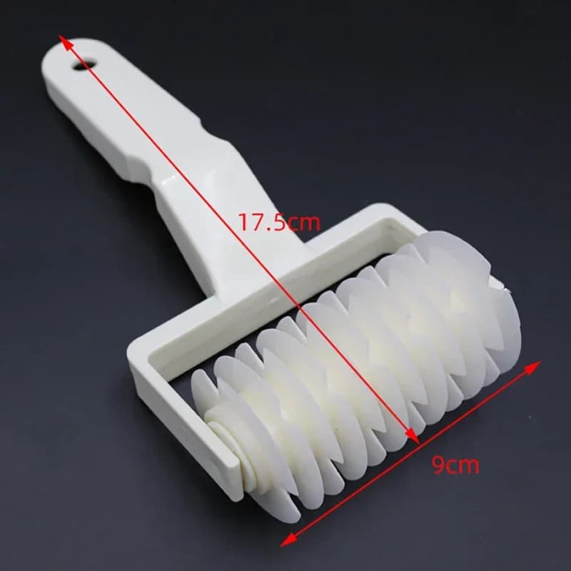 قاطع شبكة بلاستيكي متدحرج قاطع عجين فطيرة بيتزا كوكيز سكين عجلة شبكة أدوات خبز معجنات إكسسوارات المطبخ - 3