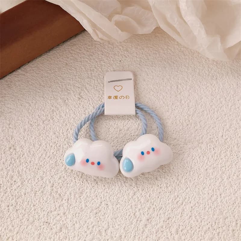 إكسسوارات شعر الأطفال 2 قطعة/المجموعة ربطات شعر على شكل نجمة متعددة الاستخدامات لحديثي الولادة ناعمة مرنة بدون سحب - 5