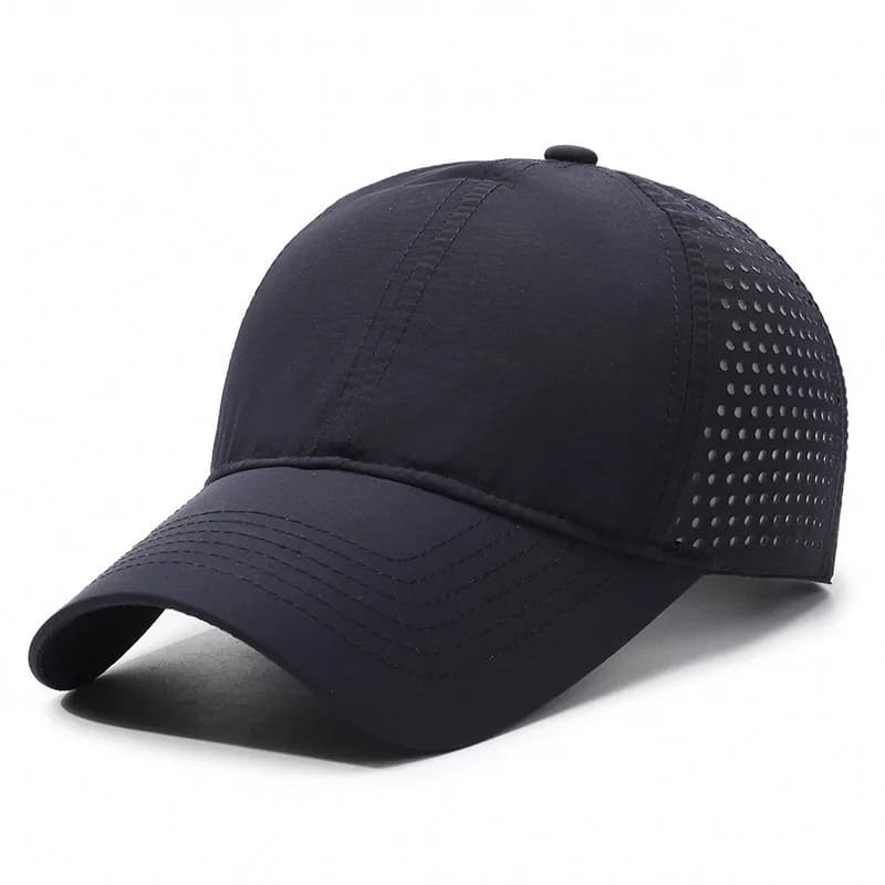 New Summer Lightweight Perforated Breathable Quick-Dry Adjustable Baseball Cap, Unisex for Hiking and Sun Protection - 2