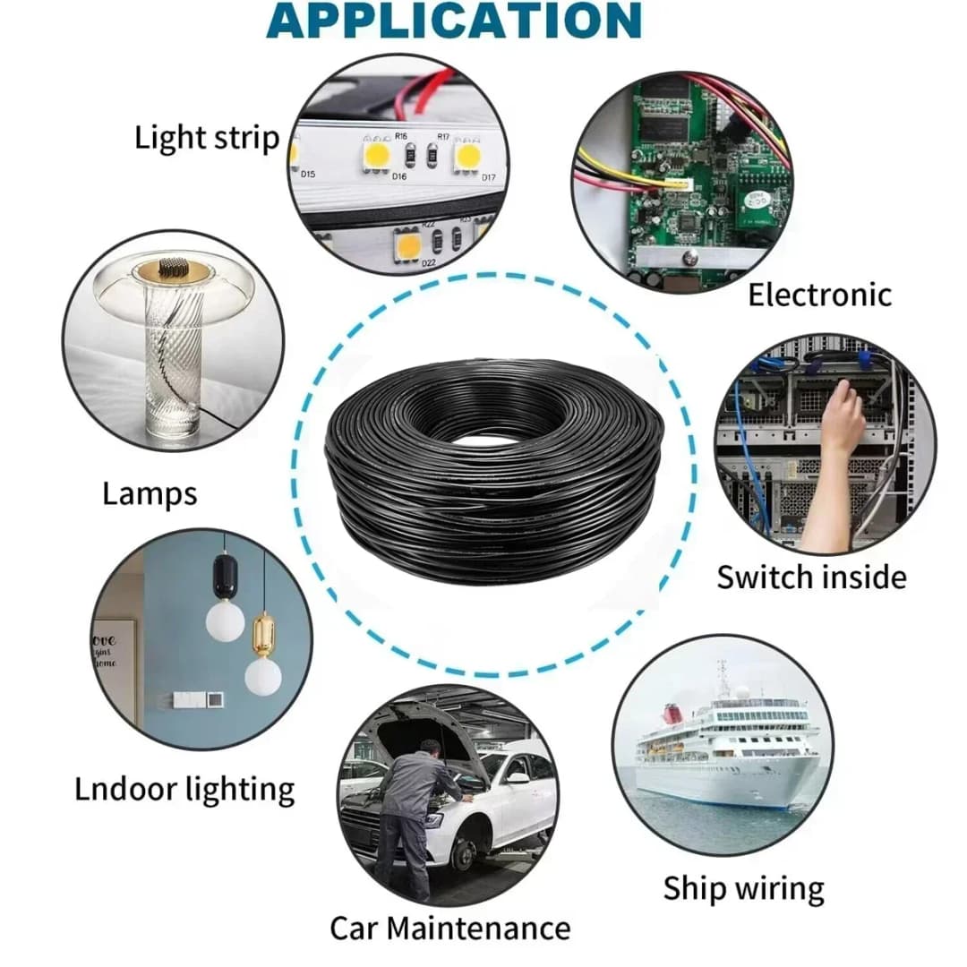 سلك صوتي إلكتروني 2 3 4 5 6 7 8 موصل مرن سلك كهربائي 12V كابل سيارة لسيارات LED ومكبرات الصوت والشاحنات - 6