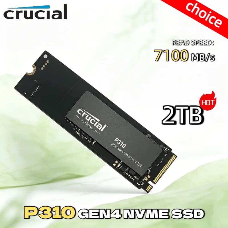 1TB 2TB Crucial P310 2280 PCIe Gen4 3D NAND NVMe M.2 SSD Up to 7100 MB/s Internal Solid State Drive OEM PACKAGE PC
