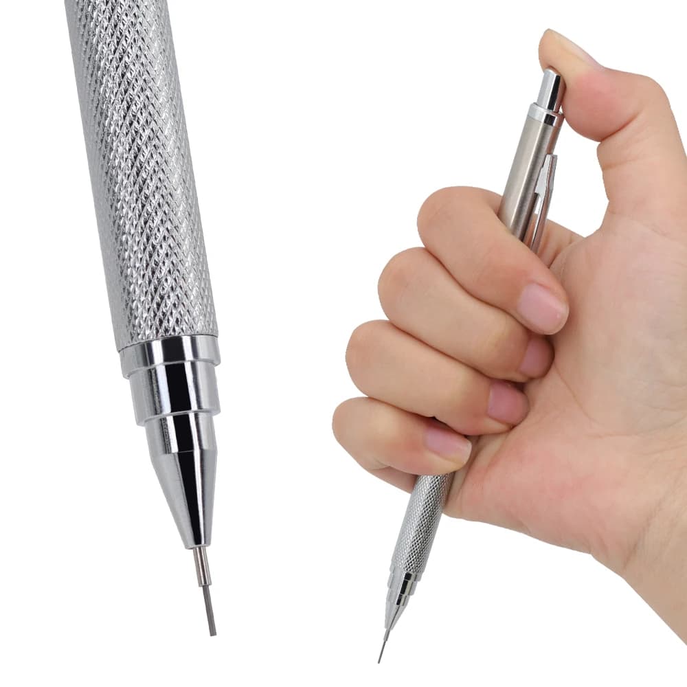 0.3/0.5/0.7/0.9/1.3/2.0mm Mechanical Pencil Set Art Drawing Painting Automatic Pencil with 2box Leads Office School Supply - 4