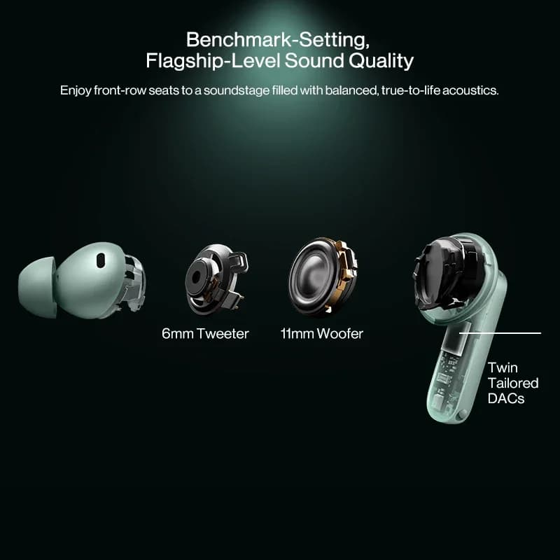 سماعات أذن لاسلكية OnePlus Buds 4 نسخة عالمية إلغاء ضوضاء 55dB سماعات أذن محمولة LHDC 5.0 بلوتوث 5.4 - 5