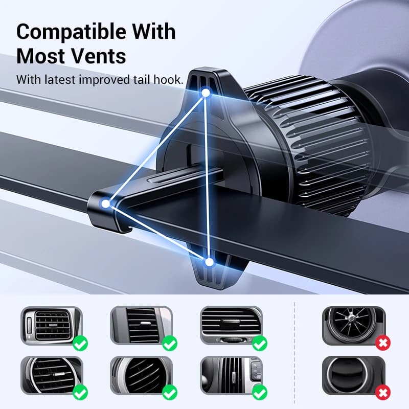 UGREEN Magnetic Car Phone Holder Air Vent Car Phone Stand For Magsafe iPhone 15 14 13 ProMax Xiaomi Samsung Strong Magnet Holder - 6