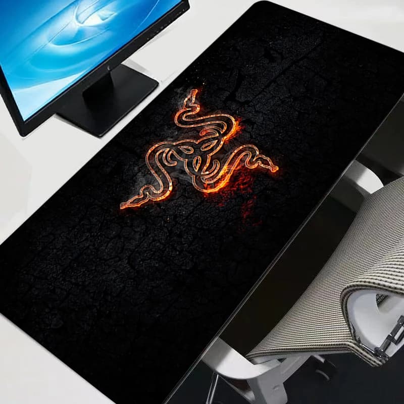 Mousepad Gamer Computer Accessories Keyboard Pad Razer Logo Table Mat Soft Mouse Pad Company Gaming Laptop Desk Accessory PC Mat - 4