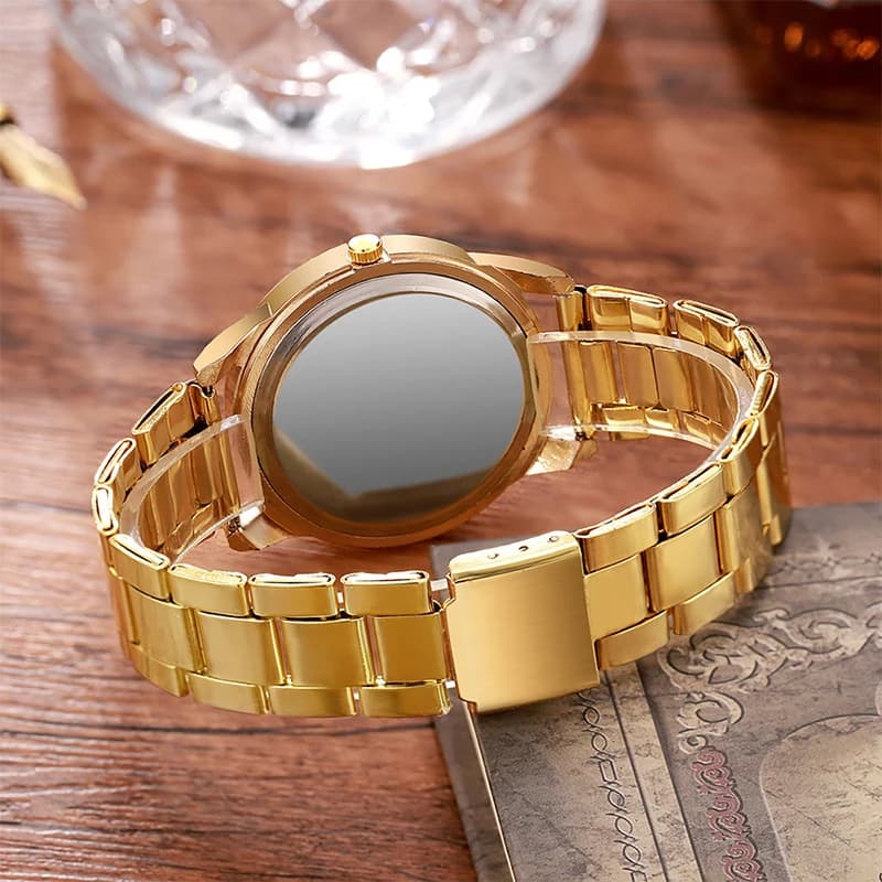 2PCS Fashion Couple Watches Luxury Men Women Simple Steel Band Quartz Watches Reloj Mujer（Without Box） - 6