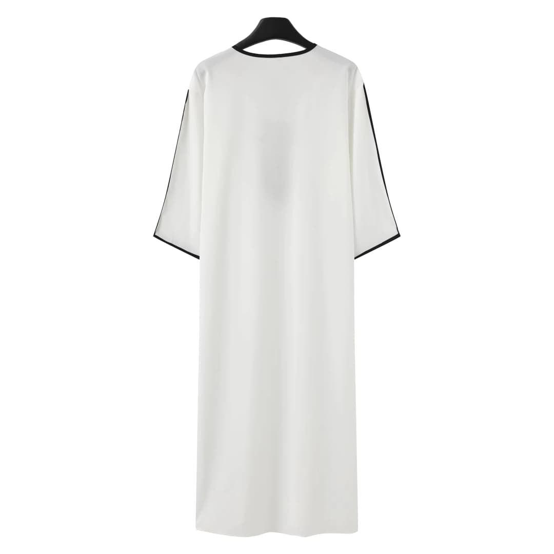 جلابية رجالي مغربية أنيقة ومطرزة - رداء طويل كاجوال للرجال المسلمين - 3