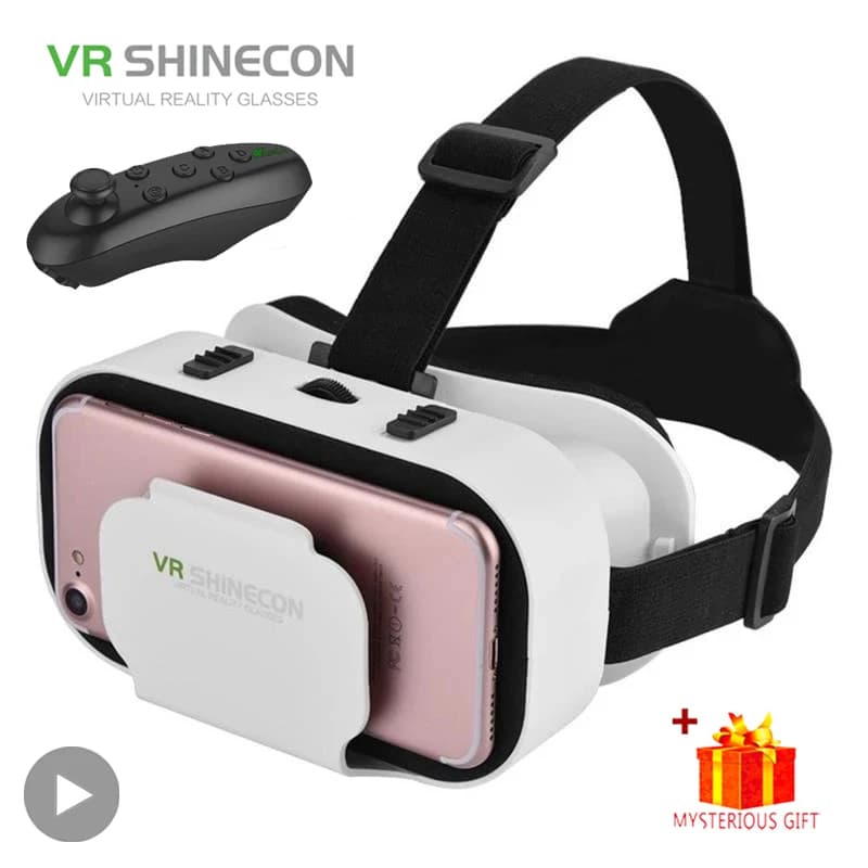 نظارات Shinecon VR ثلاثية الأبعاد للواقع الافتراضي مع عدسات للهواتف الذكية