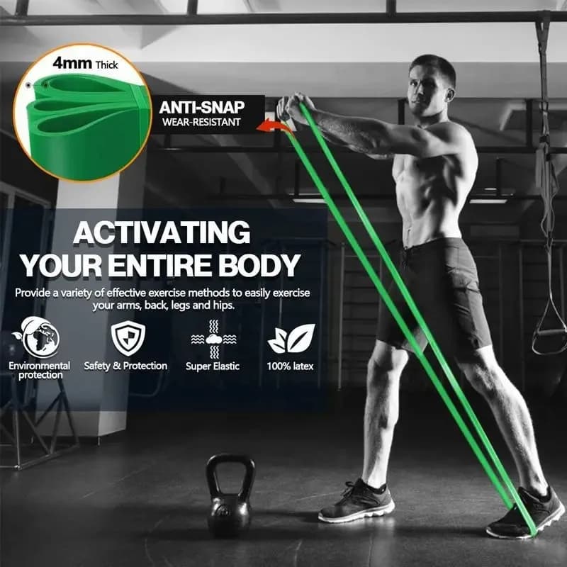 Unisex Fitness Band Pull Up Elastic Rubber Bands Resistance Loop Energy Set Home Gym Workout Expander Strengthen Trainning - 5