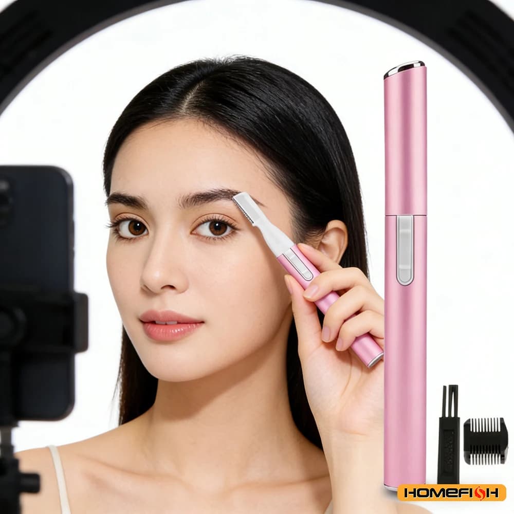 ماكينة حلاقة الحاجبين الكهربائية الصغيرة ومزيل شعر الوجه للرقبة والشفتين والذراعين والساقين والجسم، ماكينة تشذيب للنساء