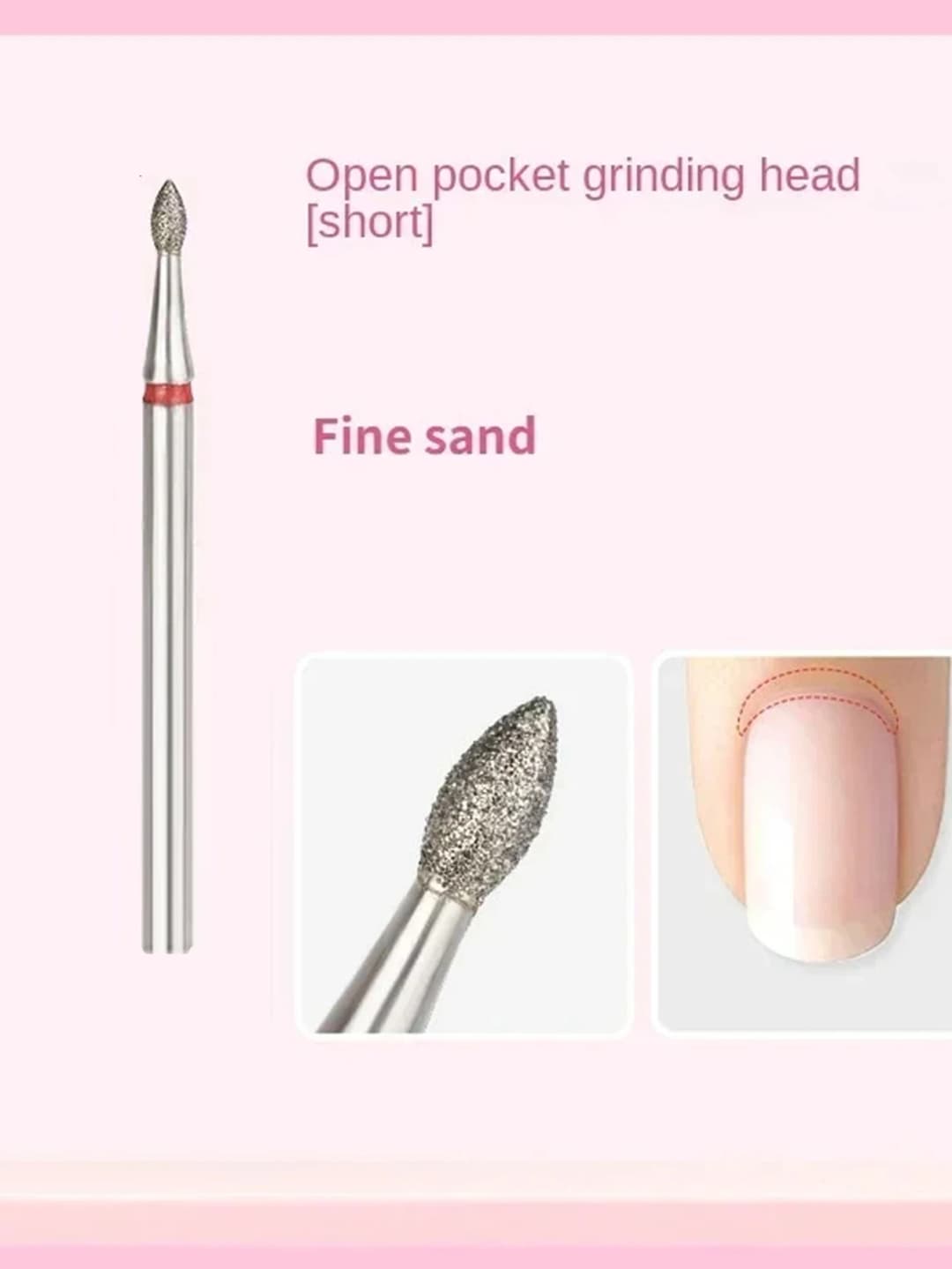 6Pcs Diamond Nail Drill Bits Carbide Conical Micro Cuticle Remover Bit for Under Nail Dead Skin Cleaning Cuticle Remove Nail Art - 4